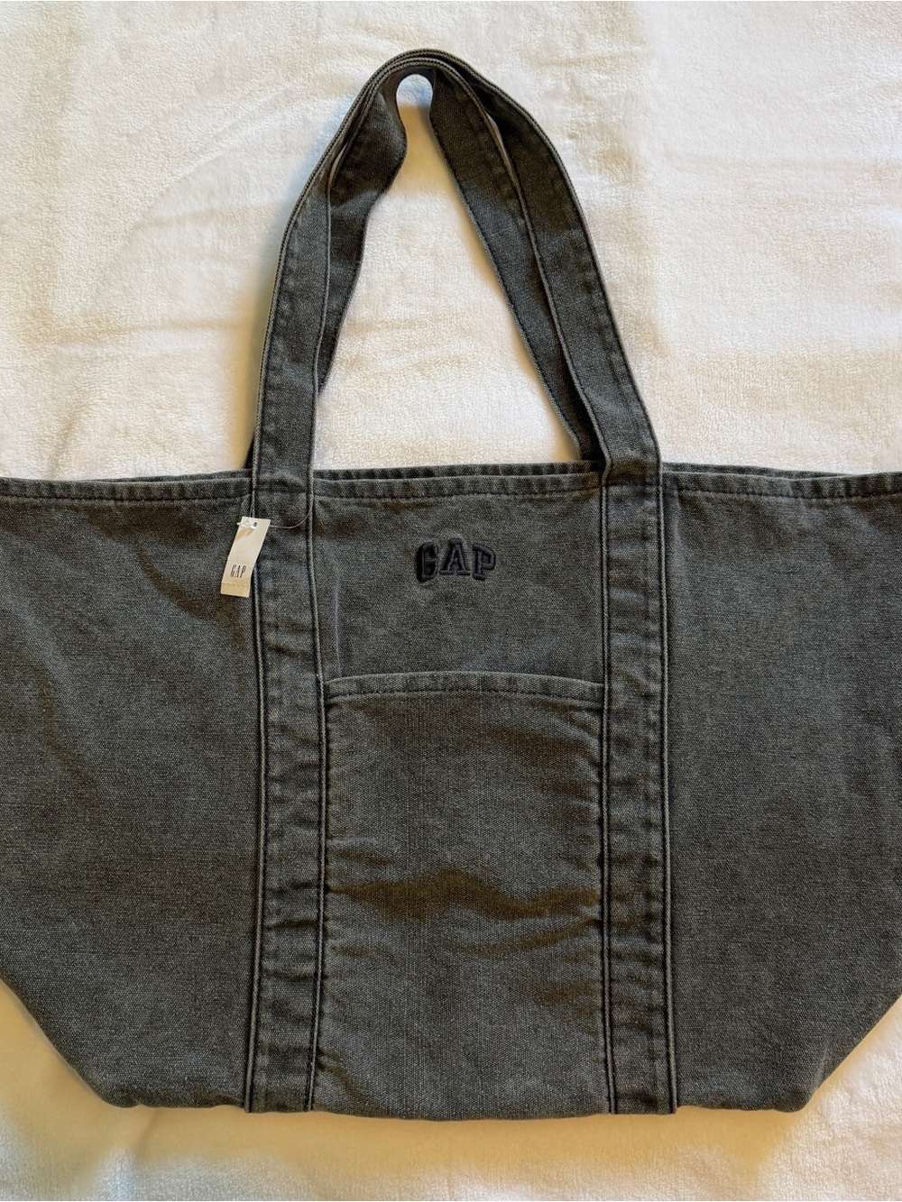 GAP Charcoal Gray Canvas Tote Bag